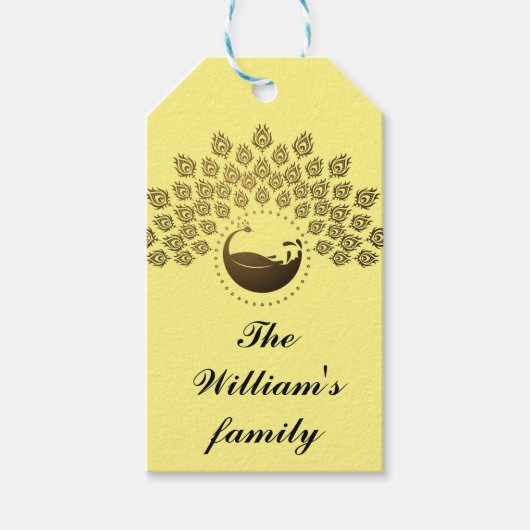 Ethnische Familienname personalisiert Geschenkanhänger (Vorderseite)