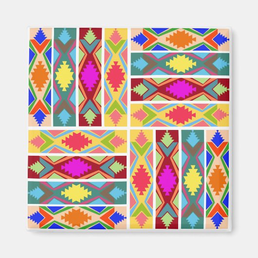 Ethnische Farben Magnet (Vorne)