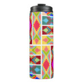 Ethnische Farben Thermosbecher (Vorderseite)