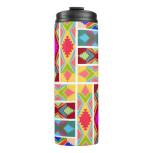 Ethnische Farben Thermosbecher