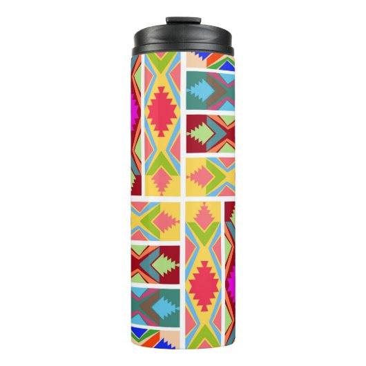 Ethnische Farben Thermosbecher (Vorderseite)