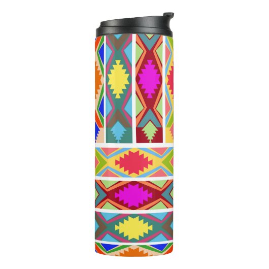 Ethnische Farben Thermosbecher (Nach links gedreht)