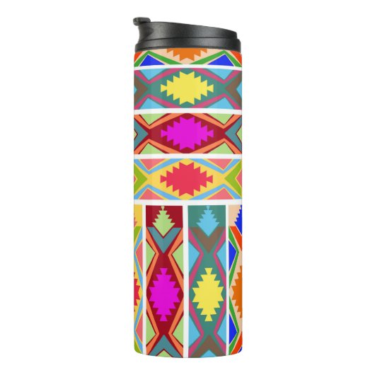 Ethnische Farben Thermosbecher (Nach rechts gedreht)