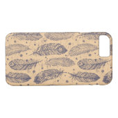 Ethnische Federmuster für die Kontur Case-Mate iPhone Hülle (Rückseite (Horizontal))