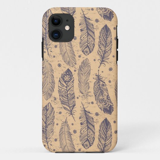 Ethnische Federmuster für die Kontur Case-Mate iPhone Hülle (Rückseite)