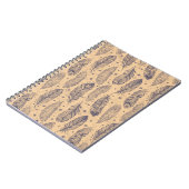 Ethnische Federmuster für die Kontur Notizblock (Linke Seite)