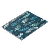 Ethnische Federn: farbenfrohes, nahtloses Muster. Notizblock (Linke Seite)