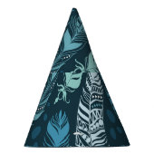 Ethnische Federn: farbenfrohes, nahtloses Muster. Partyhütchen (Rechts)