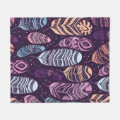 Ethnische Federn nahtlos Muster. Fleecedecke (Vorderseite (Horizontal))