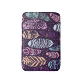 Ethnische Federn: Schwarzweißmuster Badematte (Vorderseite Vertikal)