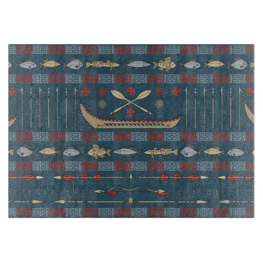 Ethnische Fischerei Schneidebrett (Vorderseite)