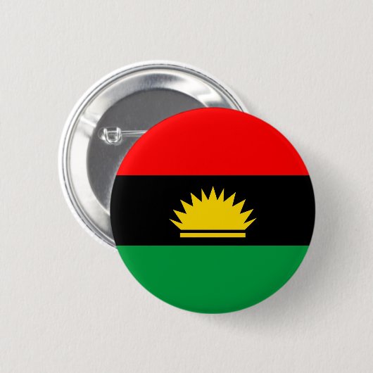 Ethnische Flagge der Biafra Button (Vorne & Hinten)