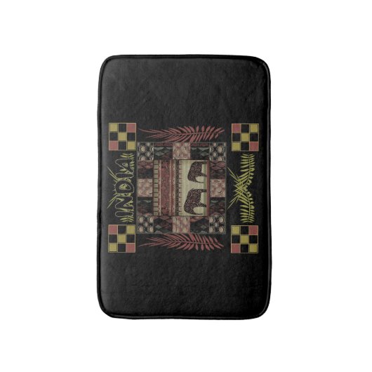 Ethnische Flickenteppiche in Indien Badematte (Vorderseite Vertikal)