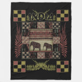 Ethnische Flickenteppiche in Indien Fleecedecke (Vorderseite)