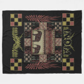 Ethnische Flickenteppiche in Indien Fleecedecke (Vorderseite (Horizontal))