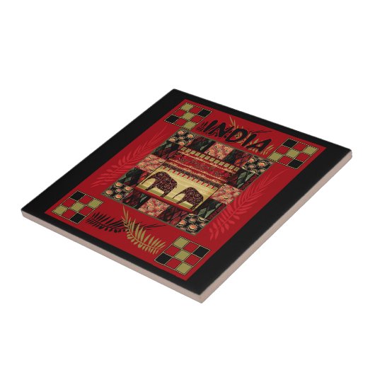 Ethnische Flickenteppiche in Indien Fliese (Seite)