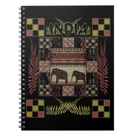 Ethnische Flickenteppiche in Indien Notizblock (Vorderseite)