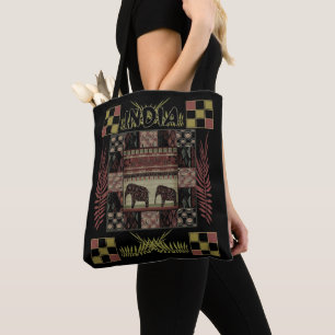 Ethnische Flickenteppiche in Indien Tasche