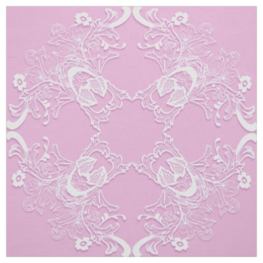 Ethnische florale rosa Mandala. Stoff (Muster)