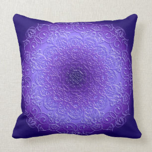 ethnische florale violette Mandala Kissen