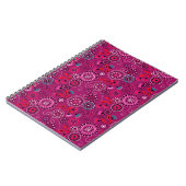 Ethnische Folk abstrakte Blumenmuster Retro-Crimso Notizblock (Linke Seite)