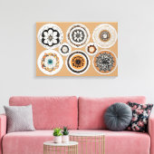 Ethnische Formen Moderne, farbenfrohe Wrapped Art  Leinwanddruck (Insitu (Wohnzimmer))