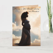 Ethnische Frau Schwangerschaft Begrüßung Karte (Vorderseite)