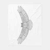 Ethnische gemusterte Adler-Eule Fleecedecke (Vorderseite)