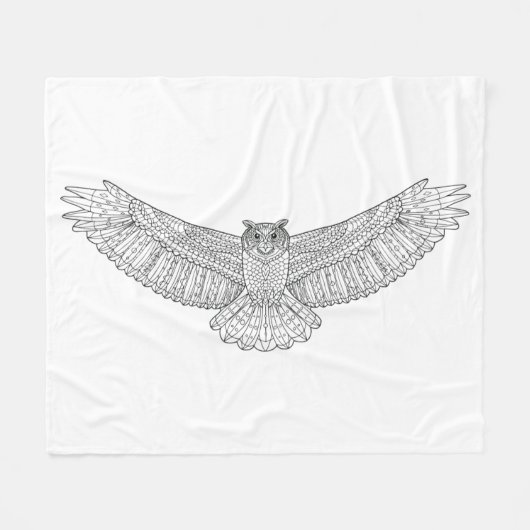 Ethnische gemusterte Adler-Eule Fleecedecke (Vorderseite (Horizontal))