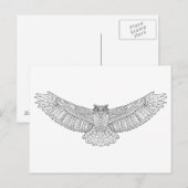 Ethnische Gemusterte Adlerschüssel Postkarte (Vorne/Hinten)