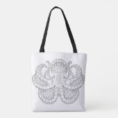 Ethnische gemusterte Krake 2 Tasche (Rückseite)