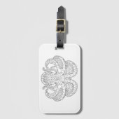 Ethnische gemusterte Krake Gepäckanhänger (Vorderseite Vertikal)