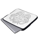 Ethnische gemusterte Krake Laptopschutzhülle (Vorne Knopf)