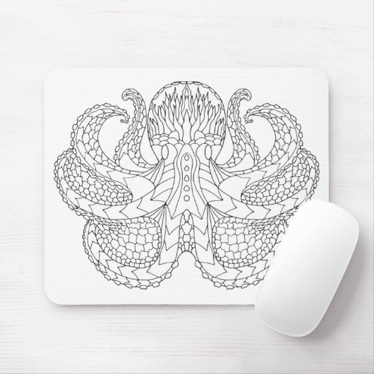 Ethnische gemusterte Krake Mousepad (Mit Mouse)