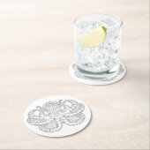 Ethnische gemusterte Krake Runder Pappuntersetzer (Vor Ort)