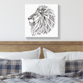 Ethnische Gemusterte Löwe Kopf 6 Leinwanddruck (Insitu (Schlafzimmer))