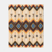 Ethnische Geometrie: abstraktes Musterdesign. Fleecedecke (Vorderseite)