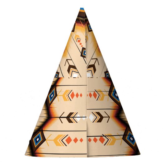 Ethnische Geometrie: abstraktes Musterdesign. Partyhütchen (Rückseite)