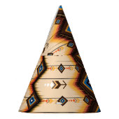 Ethnische Geometrie: abstraktes Musterdesign. Partyhütchen (Links)