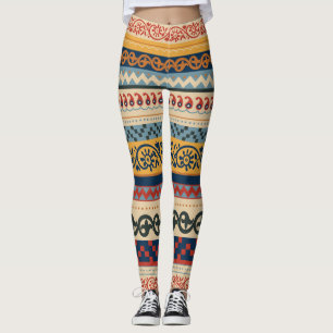 Ethnische Geometrie: nahtloser Hintergrund für Orn Leggings