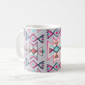 Ethnische geometrische, Aquarellmuster. Kaffeetasse (Vorderseite Links)