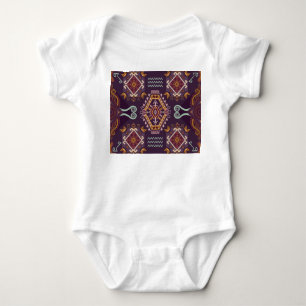 Ethnische geometrische farbenfrohe nahtlose Gestal Baby Strampler