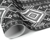 Ethnische geometrische indische Grenze, abstrakt. Geschenkpapier (Rolleneckpunkt)