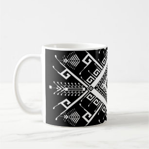 Ethnische geometrische indische Grenze, abstrakt. Kaffeetasse