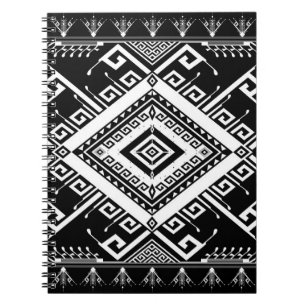 Ethnische geometrische indische Grenze, abstrakt. Notizblock