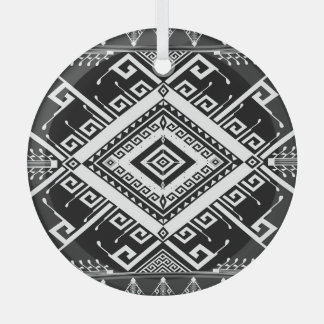 Ethnische geometrische indische Grenze, abstrakt. Ornament Aus Glas