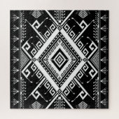 Ethnische geometrische indische Grenze, abstrakt. Puzzle (Horizontal)