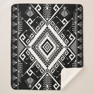 Ethnische geometrische indische Grenze, abstrakt. Sherpadecke