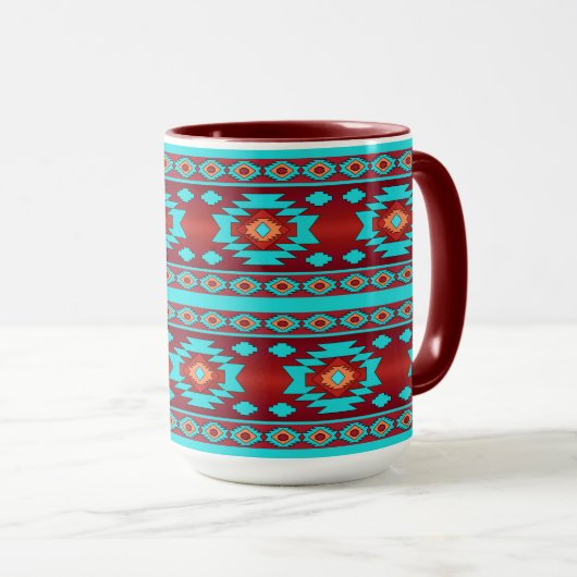 Ethnische geometrische Muster. Tasse (VorderseiteRechts)
