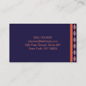 Ethnische geometrische Muster. Visitenkarten Visitenkarte (Rückseite)